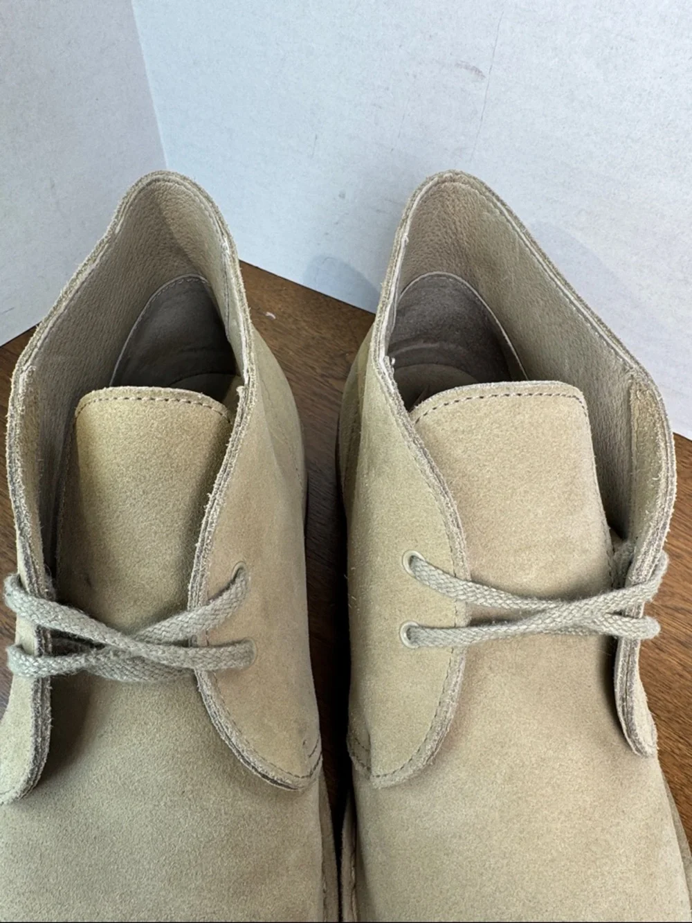 Lands End Mens Classic Suede Tan Chukka Easy-on Ankle Boots, sz 8